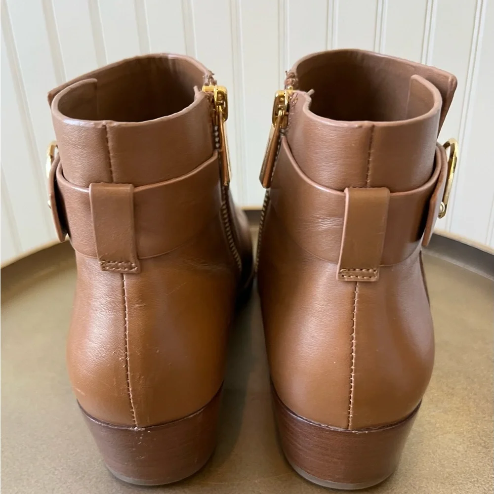 MICHAEL MICHAEL KORS HARLAND LEATHER ANKLE BOOTIE | TAN | SIZE: 8M | EUC - Picture 5 of 9
